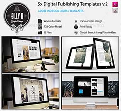 indesign模板－商业计划手册(五套合集)：5x Digital Publishing Templates Bund